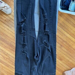 Black Distressed Jeans